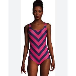 Lands‎ End One Piece Wireless Swimsuit Size 14
